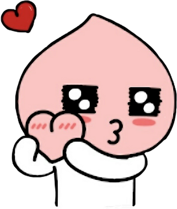 Apeach Kakao Kakaofriends Heart Peach Cutekawaii Png - Apeach Sticker (918x918), Png Download