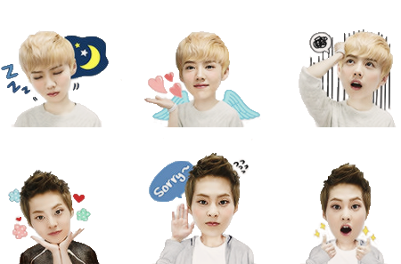 Exo Kakao Stickers, Part - Transparent Exo (499x298), Png Download