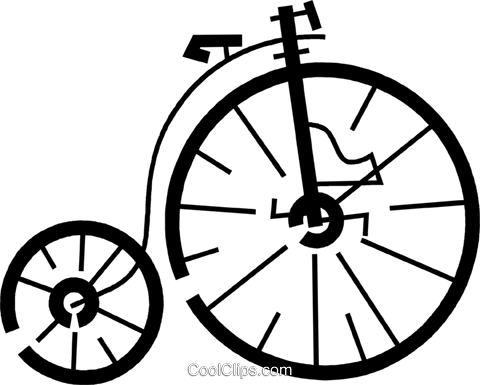 Penny Farthing Royalty Free Vector Clip Art Illustration - Vector Graphics (480x385), Png Download