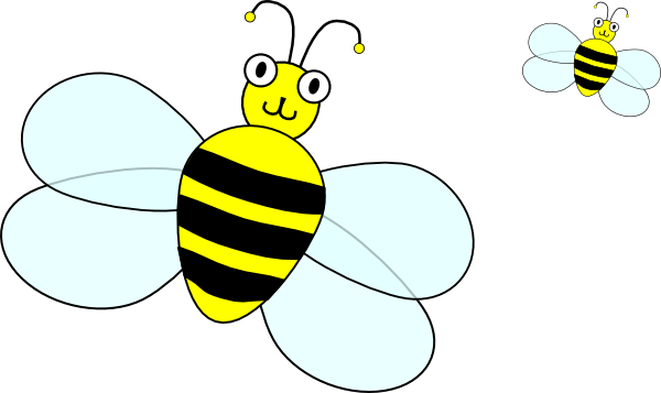 Spelling Bee Clipart Black And White - Custom Cartoon Bee Mousepad (600x357), Png Download
