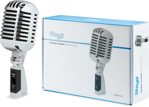 Stagg Sdmp40 Cr Vintage Dynamic Microphone - Stagg Sdmp40 Cr (480x346), Png Download