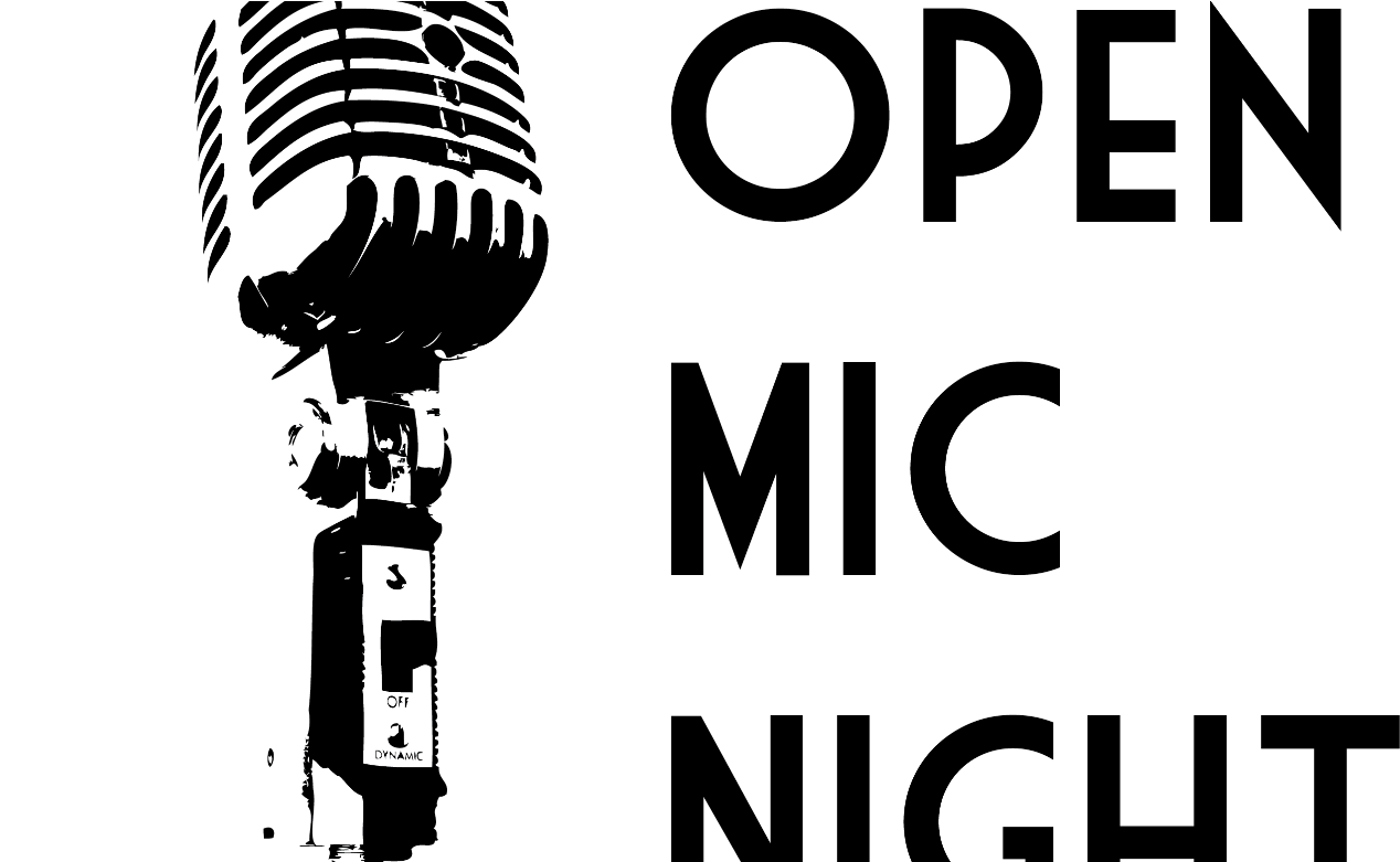 Mic Large Retro Microphone Model - Open Mic Night Sign (1300x780), Png Download