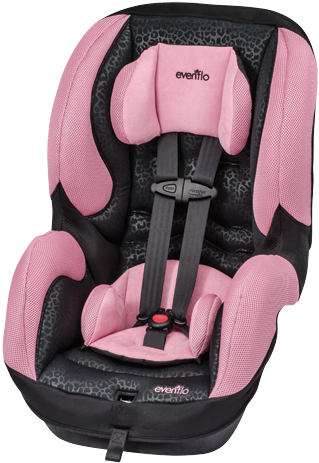 Evenflo Sureride Dlx Convertible Car Seat - Pink Car Seat Canada (480x480), Png Download