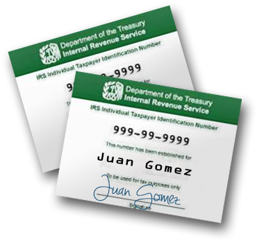 Note - Itin Number Card (378x398), Png Download