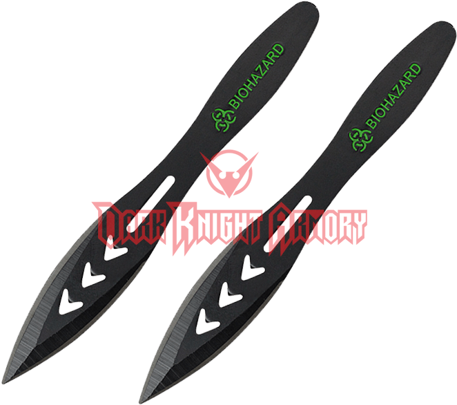 2 Piece Biohazard Triple Arrow Throwing Knives - Magnum Thunderbolt (675x675), Png Download