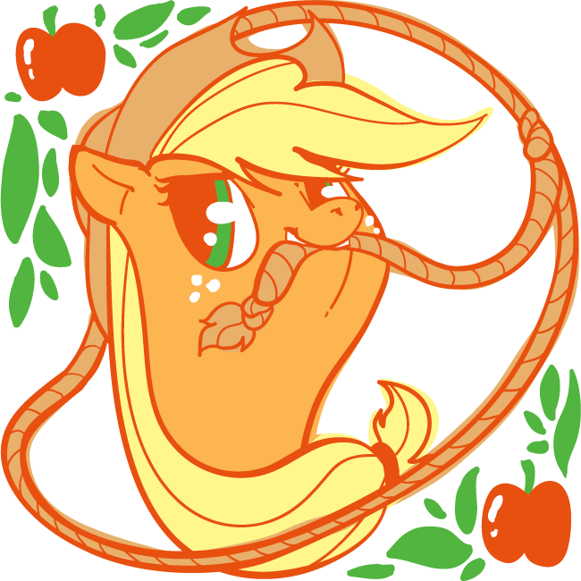 Apple, Applejack, Artist - Cartoon (650x650), Png Download