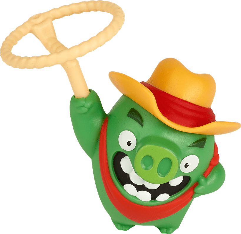 3 Lasso Pig - Mcdonalds Angry Birds Toys Pig (819x793), Png Download