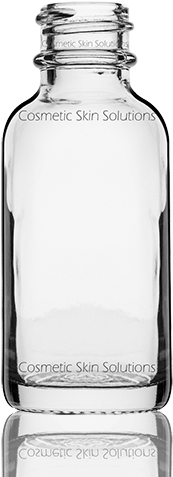 1 Fl Oz Boston Round Clear Flint Glass Bottle - Boston Round (500x600), Png Download