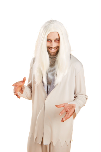 Halloween Wig, Long/straight White - Girl (500x500), Png Download
