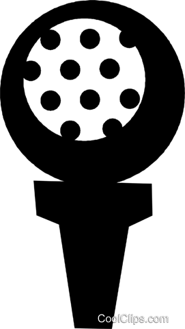 Golf Ball On A Tee Royalty Free Vector Clip Art Illustration - Illustration (271x480), Png Download