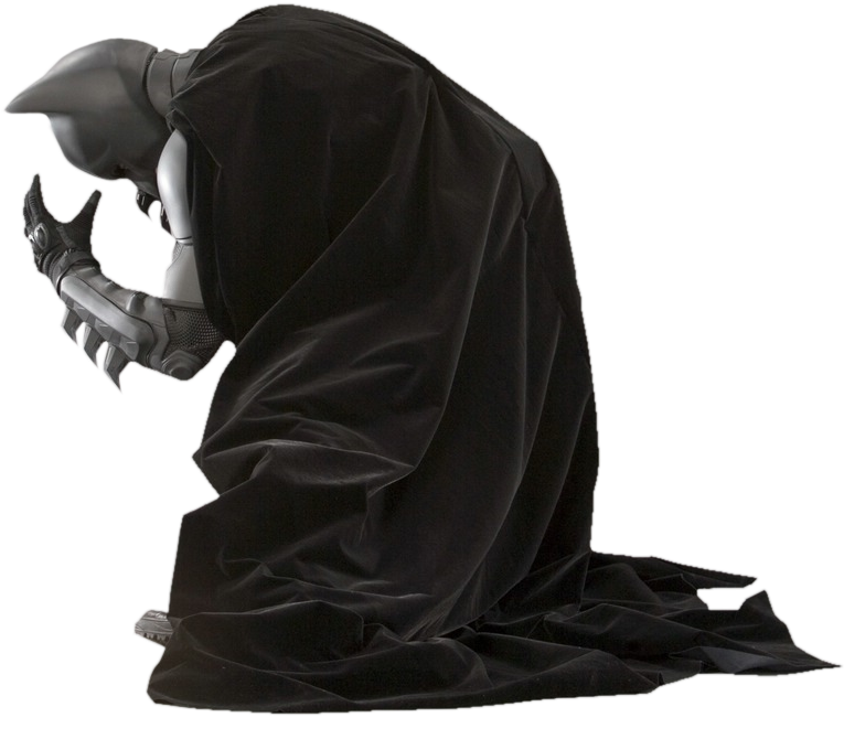 Batman Kneeling Down - Batman Kneeling (967x1450), Png Download