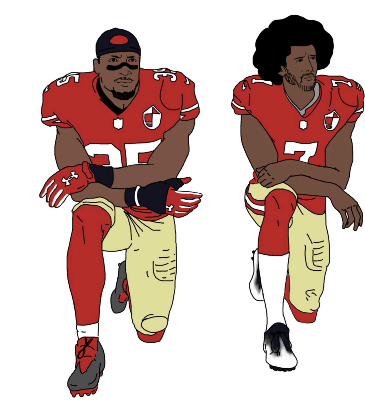 Is There A Place For Politics On The Football Field - Colin Kaepernick Kneeling Poster (1400x1400), Png Download