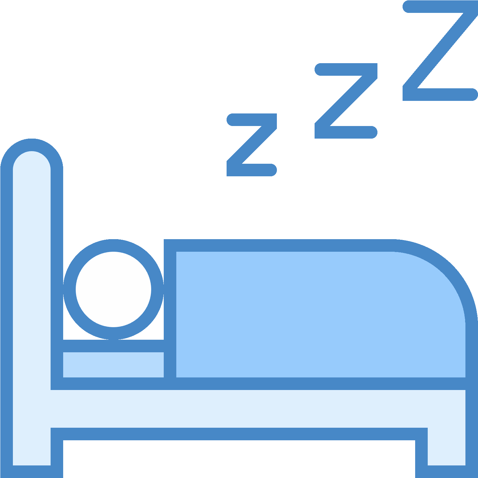Seen From The Side, A Person Lying Down In Bed - Make Bed Icon (1600x1600), Png Download