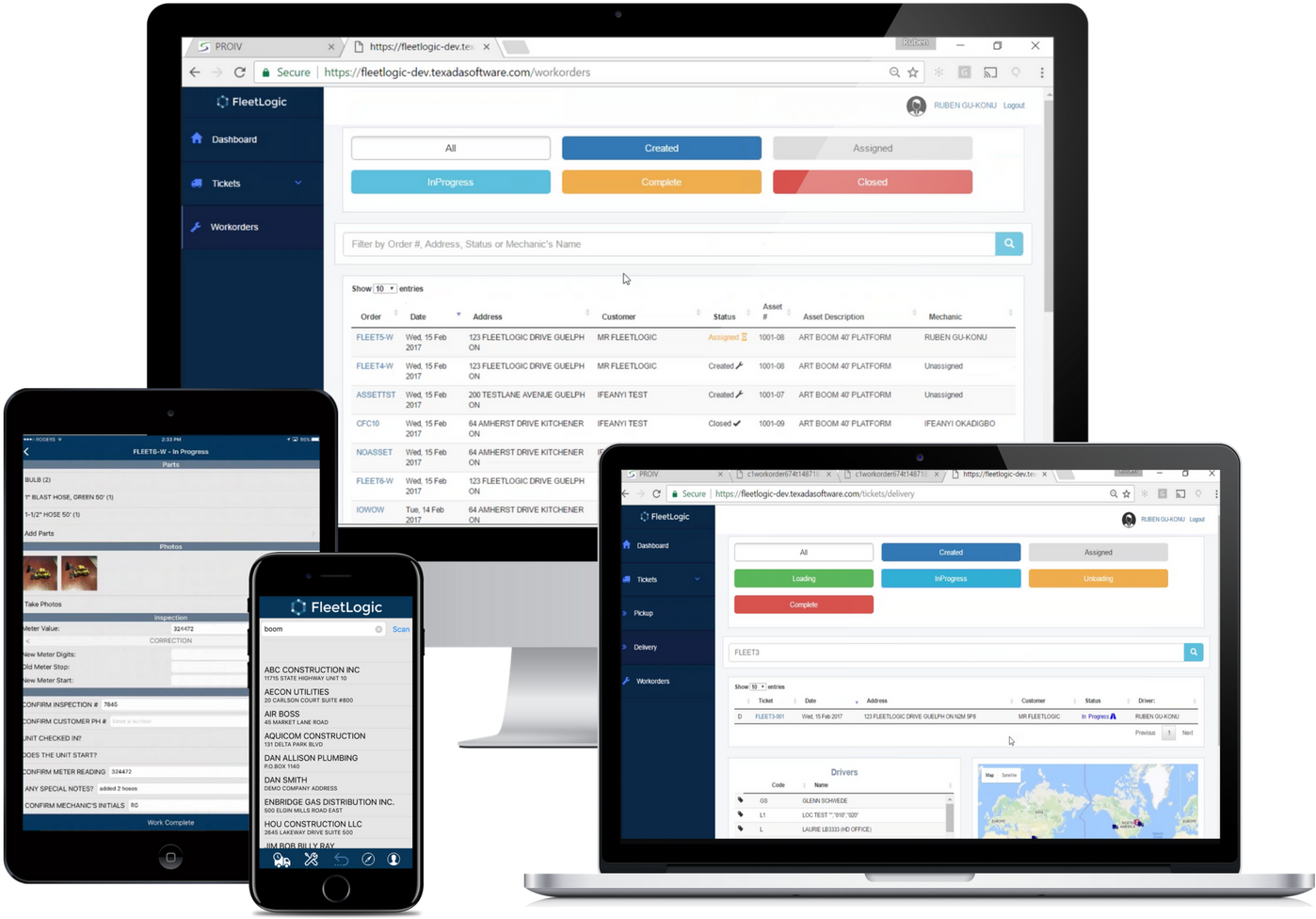 This Is The Fleetlogic Product Suite On Desktop, Tablet - Computer (1500x1000), Png Download