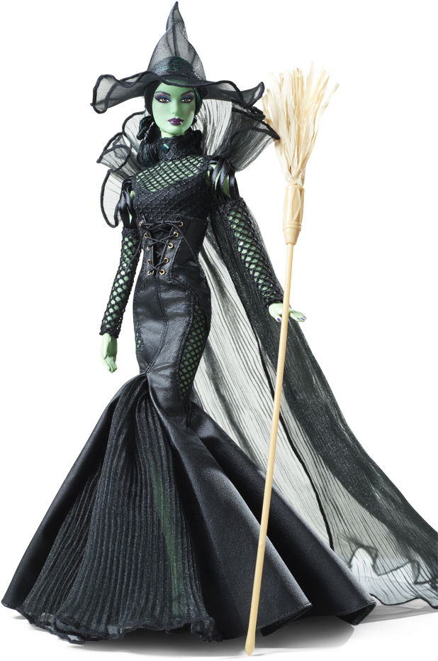 The Wizard Of Oz Fantasy Gl - Wicked Witch Of The West Barbie (640x950), Png Download