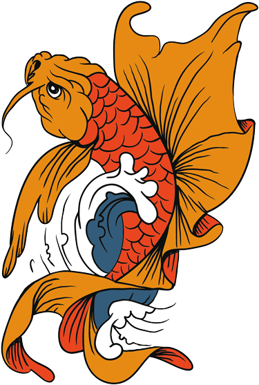 Fish Tattoos Transparent Picture - Koi Fish (400x570), Png Download