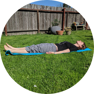 Laying Down Meditation Posture Flat On The Ground - Meditation (375x375), Png Download