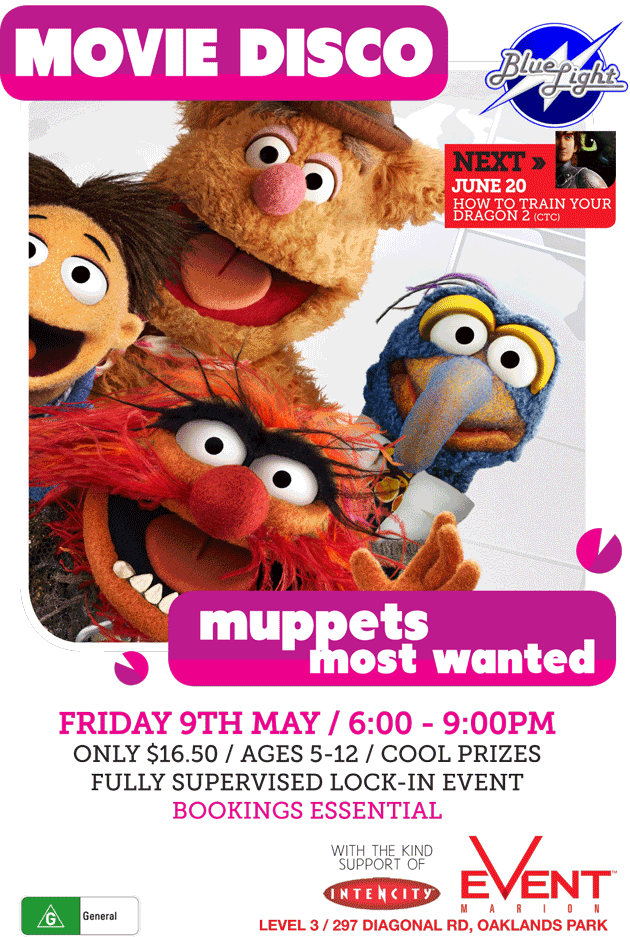 Movie Disco Muppets May2014 - Event Cinemas (630x937), Png Download