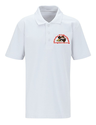White Polo Shirt With St Nicolas School Logo - Trinity Primary Academy (430x430), Png Download