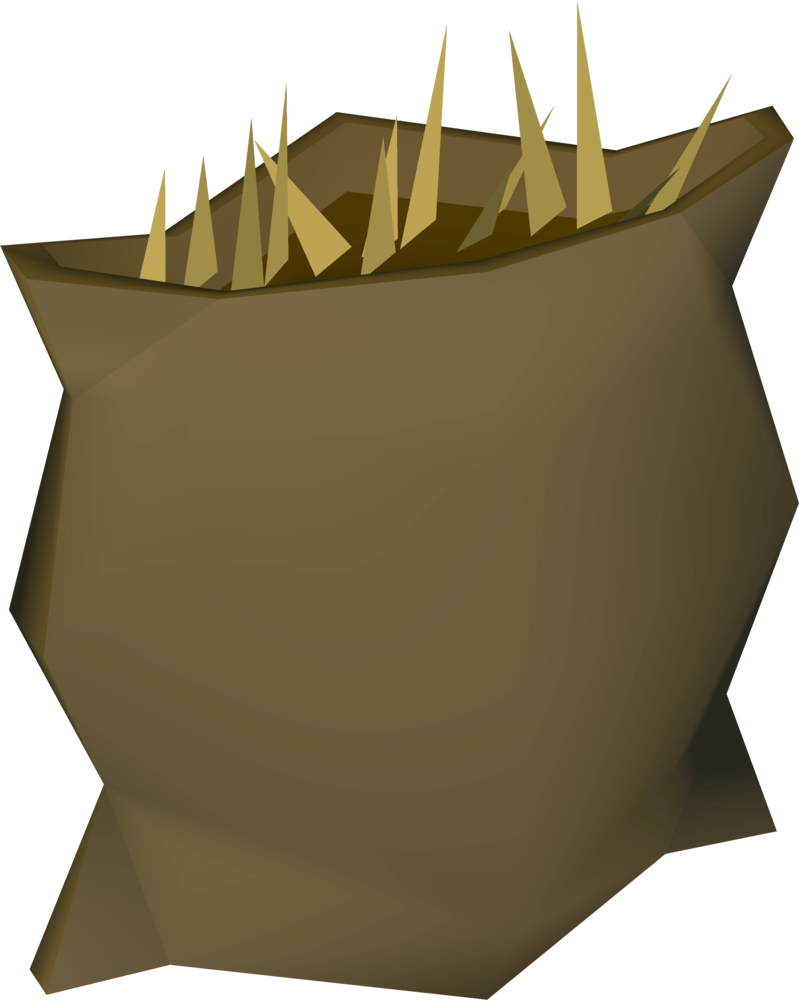 To Make A Hay Sack, Use An Empty Sack On A Searchable - Wiki (799x1000), Png Download