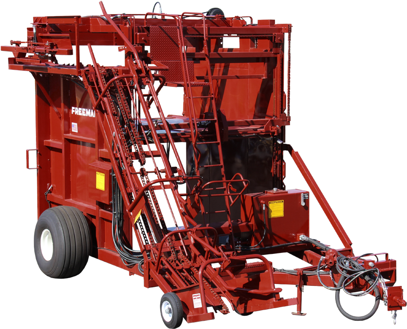 The Freeman 7000 Automatic Bale Wagon Stacks The Industry - Freeman Pull Type Bale Wagon (900x749), Png Download