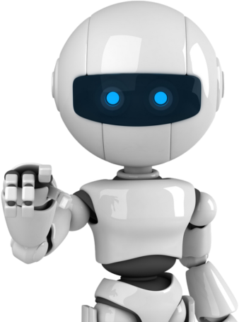 Entrar - Robot Pointing At You (338x455), Png Download