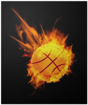 Basketball On Fire Hd (400x400), Png Download