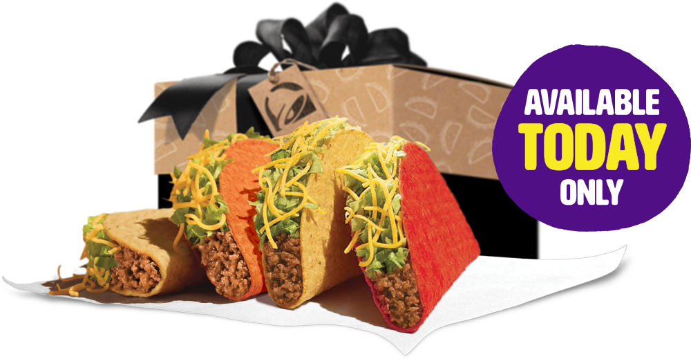 Taco Bell Has A Special Today Only - National Taco Day 2018 (1000x519), Png Download
