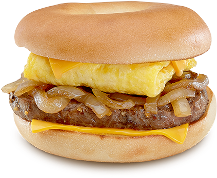 Item/mcdonalds Steak Egg Cheese Bagel - Whataburger Chop House Cheddar Burger (443x391), Png Download