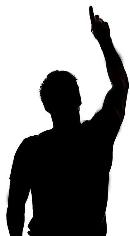 Layers Are One The Most Powerful Tools Integrated In - Man Hand Up Silhouette (622x800), Png Download