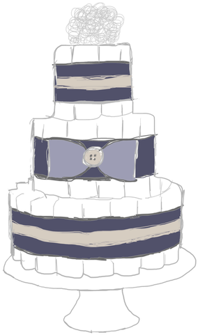 At Diaper Cake Company, We Offer Hand-crafted Diaper - Diaper Cake Clip Art (340x523), Png Download