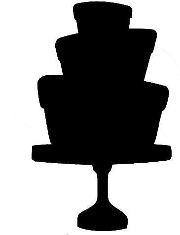 Clip Art Wedding Cake Silhouette ~ Prezup - Cake Stand Silhouette Png (500x800), Png Download