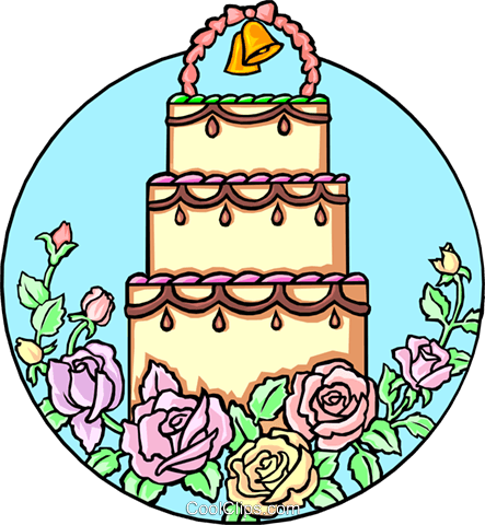 Wedding Clipart Of A Wedding Cake - Wedding Cake (443x480), Png Download