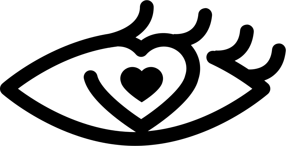 Eye Of A Woman In Love With Heart Shaped Iris Comments - Icon (981x500), Png Download