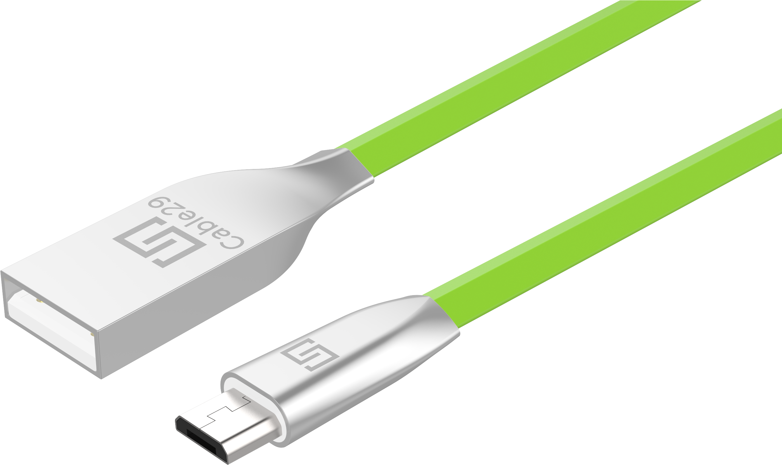Flat Metal Micro Usb Charger - Micro-usb (2800x1800), Png Download