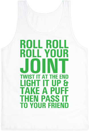 Roll Roll Roll Your Joint Tank Top - Dinosaur Puns (484x484), Png Download
