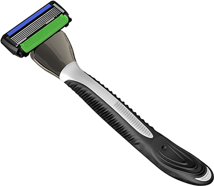 Shavemob Men's 6 Blade Razors - Men's Razors (430x430), Png Download