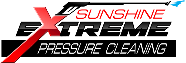 Sunshine Extreme Pressure Cleaning Logo - Pressure Washing (640x219), Png Download