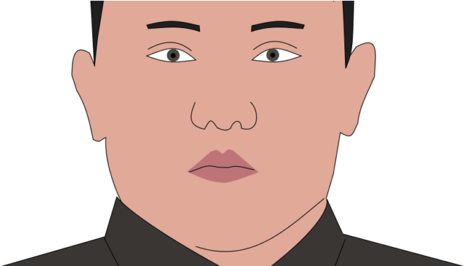 Oppashi Via Wikimedia - Kim Jong Un Face Cartoon (690x377), Png Download