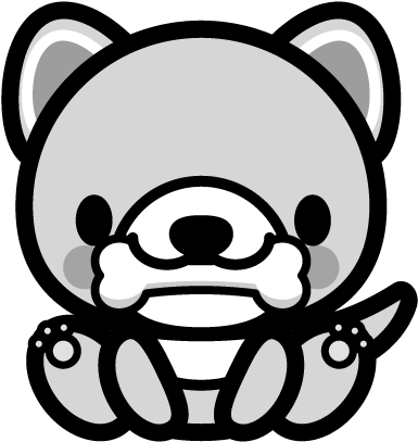 White Dog Bone Png - Drawing (600x600), Png Download