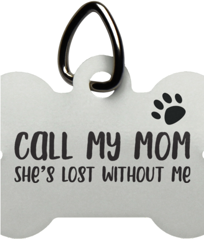 Call Mom Dog Bone Pet Tag - Dog (400x500), Png Download