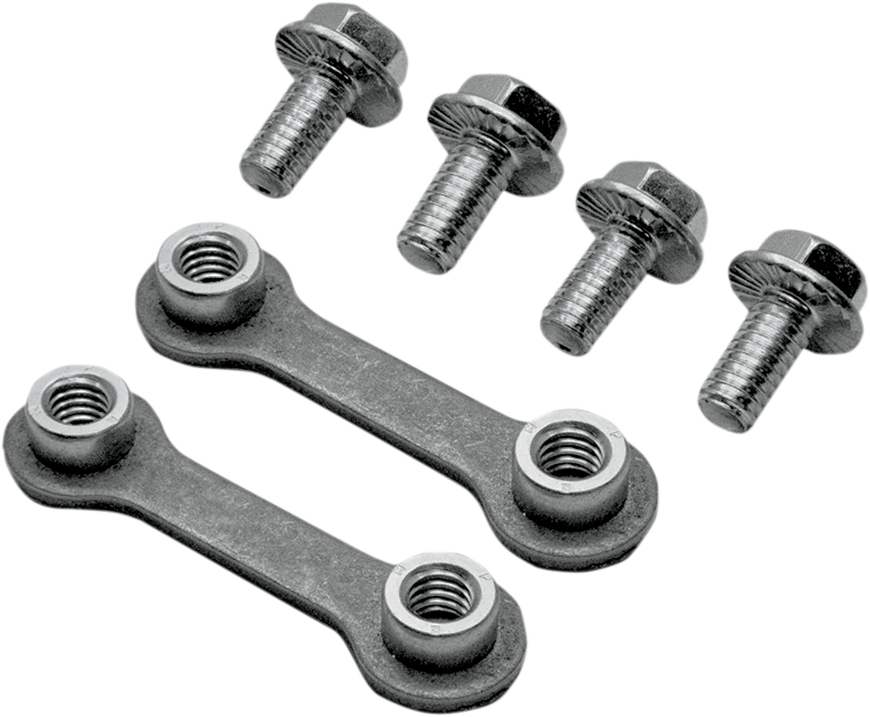 Vance & Hines Pair Chrome Exhaust Muffler Dog Bone - Vance Hines Dog Bone Nut Plate Kit A195hw (964x794), Png Download