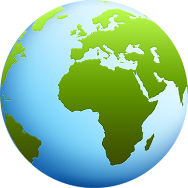 World Map Png Transparent Background Youth For Understanding - World Globe (375x375), Png Download