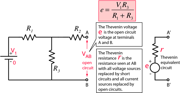 In The Example Below, The Resistance R2 Does Not Affect - Thevenin Theorem (601x326), Png Download