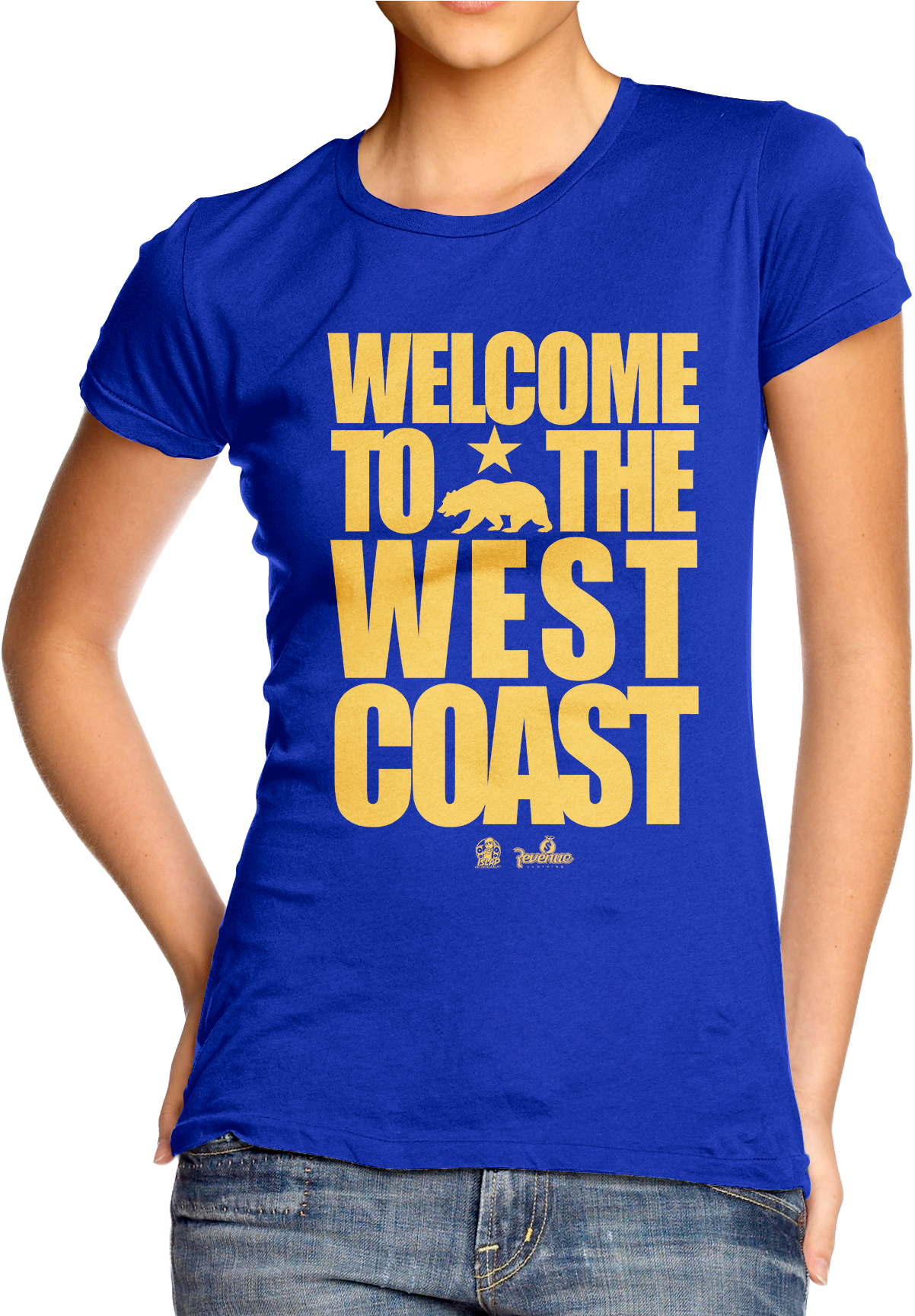 Welcome To The West Coast Blue/golden Yellow T Shirt - Funny Students T Shirts (1296x1728), Png Download