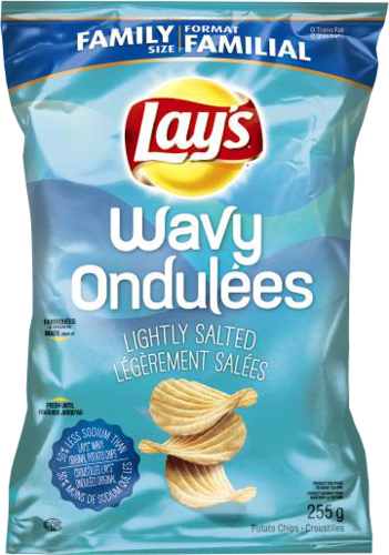 Lays Wavy Chips - Lay's Wavy Lightly Salted Potato Chips (351x500), Png Download