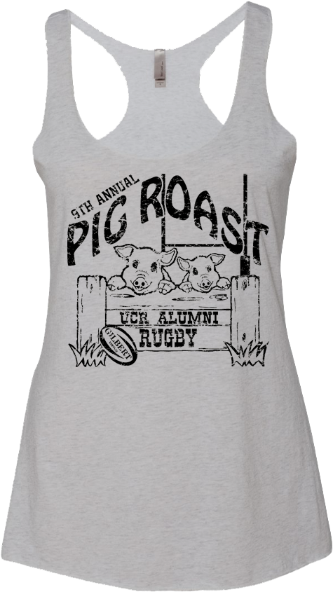 Ucr Pig Roast Ladies Racerback - Active Tank (713x900), Png Download