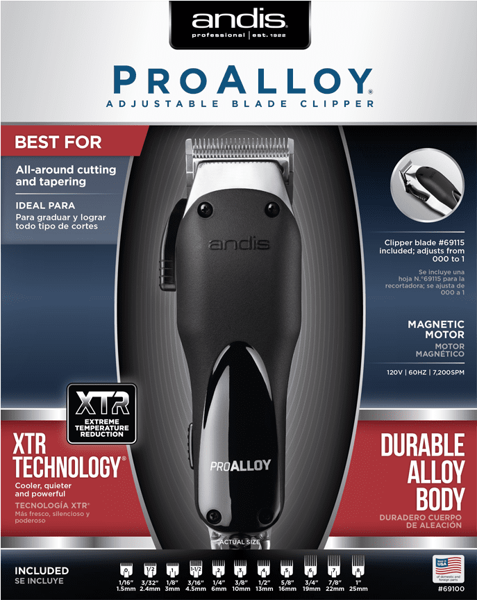 Andis Pro Alloy Clippers (780x920), Png Download