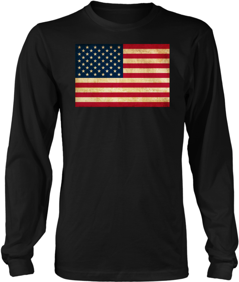 Grunge Vintage Patriotic American Flag Tshirt - American Flag (960x960), Png Download