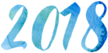 Blue 2018, 2018, Year, Typography Png And Vector - Calligraphy (360x360), Png Download